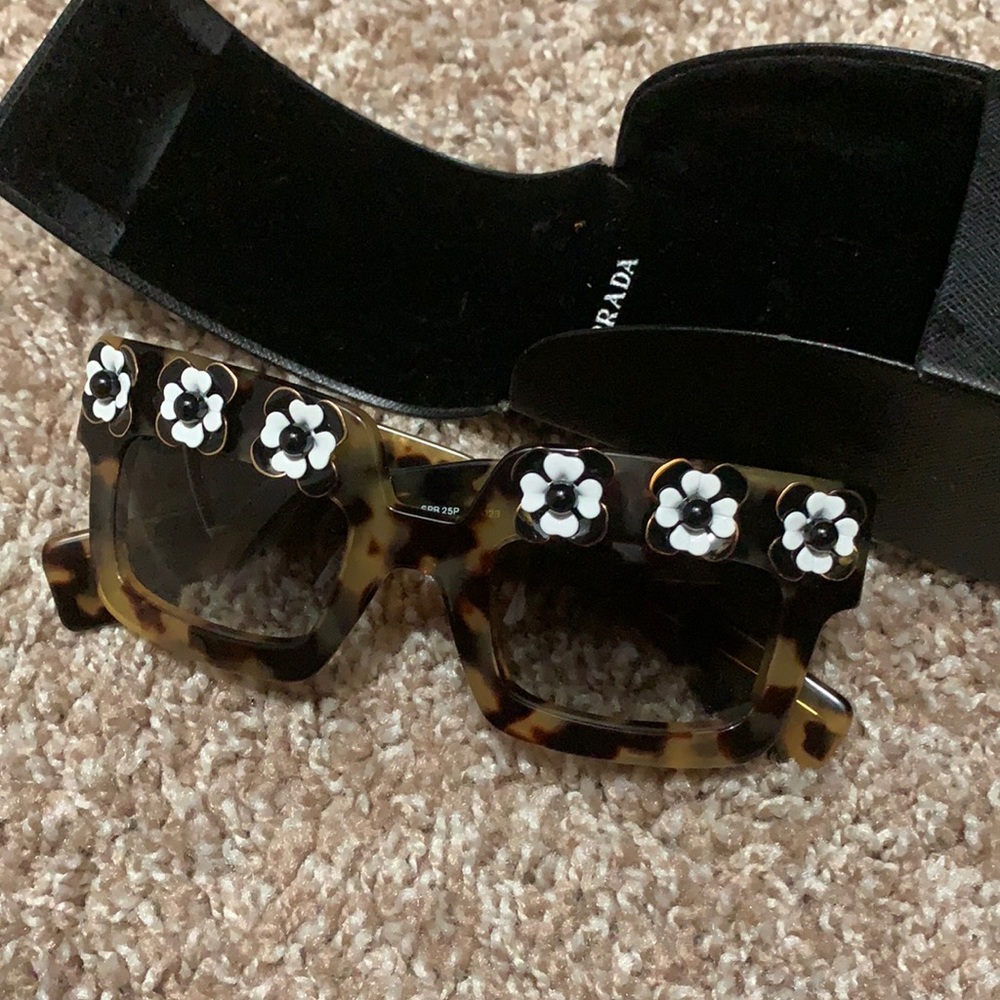 Authentic Prada flower sunglasses with box